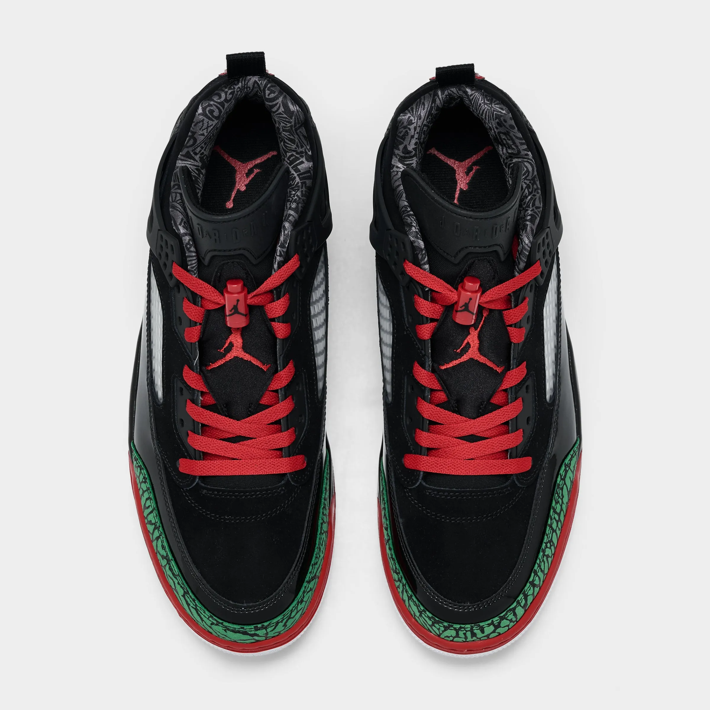 Jordan Spizike Low Black / Varisty Red - Classic Green Moulded Insole