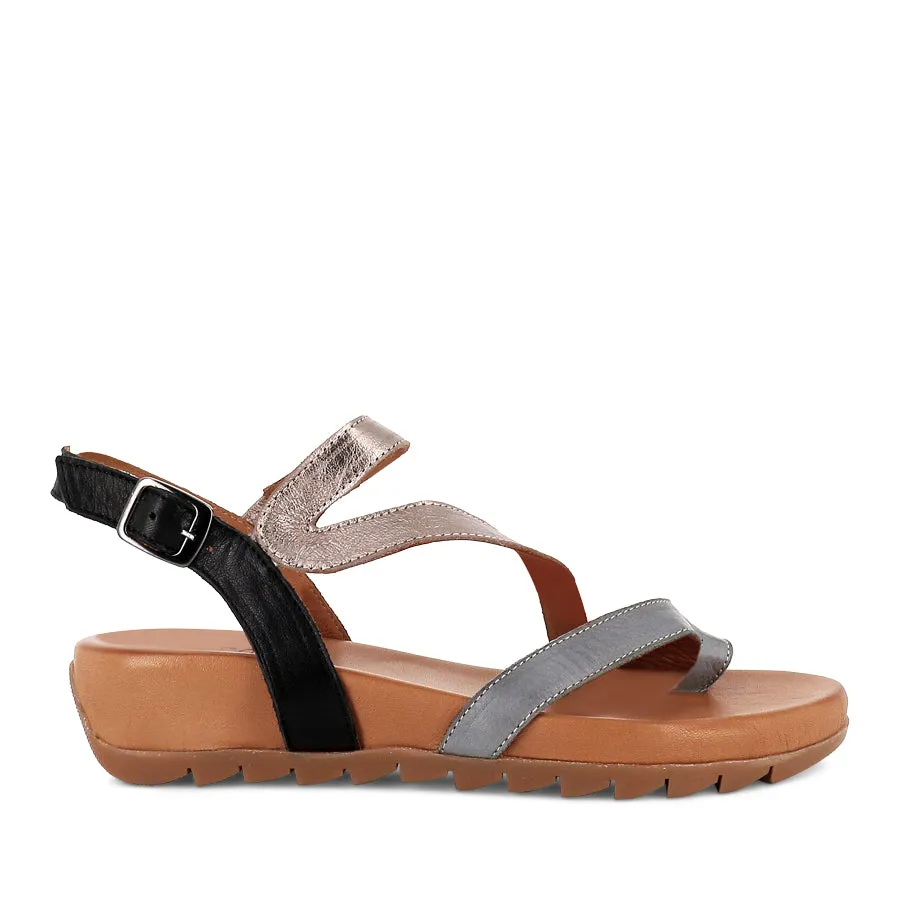 TICTOC - GREY/PEWTER/BLACK LEATHER Easy To Wear Shoes