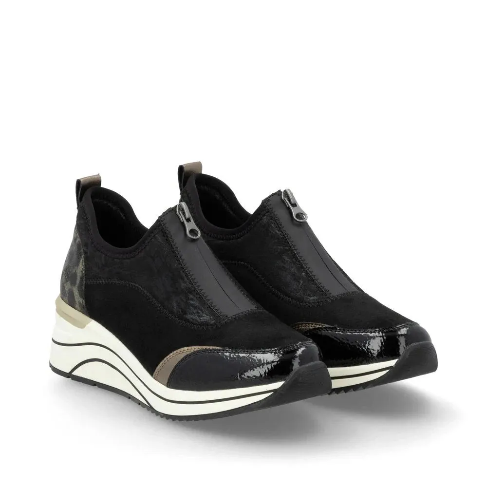 Dust Free RIEKER SHOE CORPORATION ZIP FRONT SHOE - BLACK - D0T0802