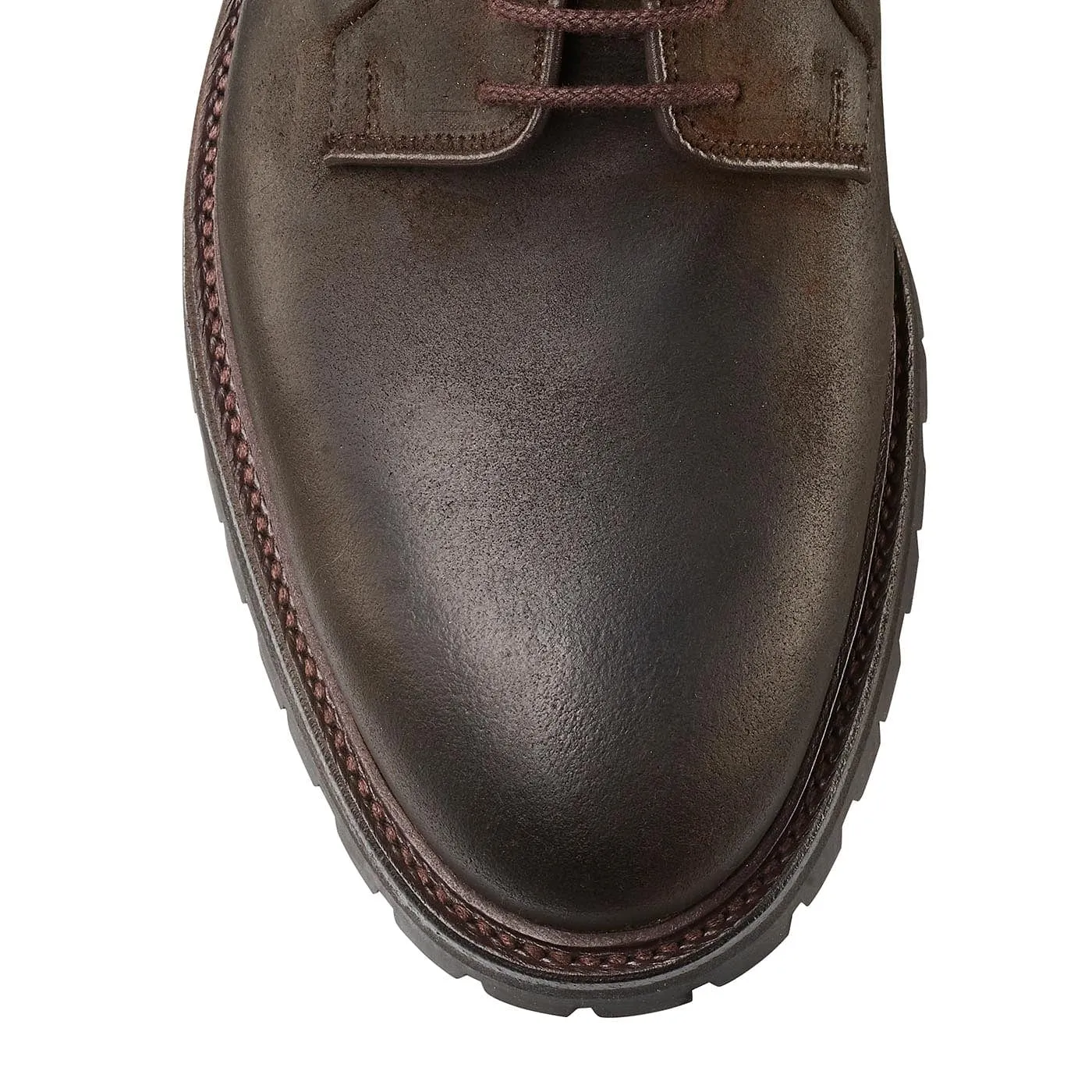 Lanark 3 Dark Brown Rough-Out Suede Smooth Dash