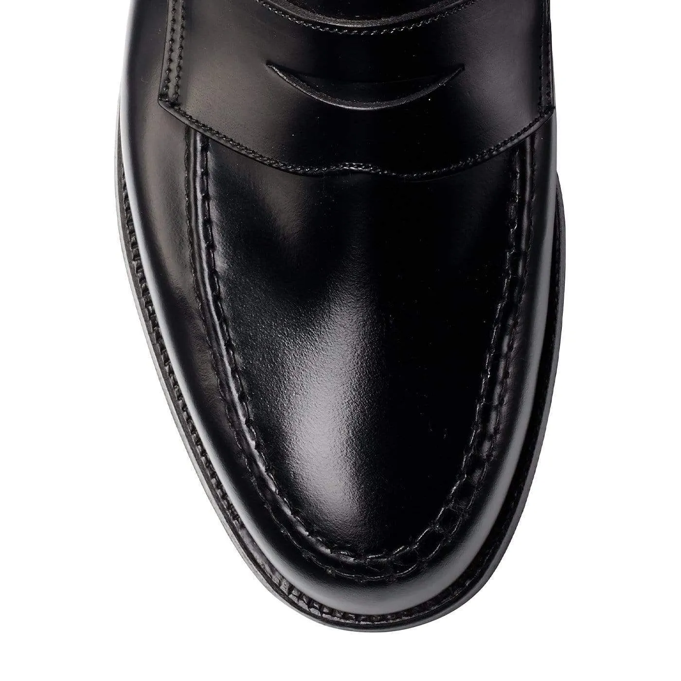 Comfortable Leather Slip-ons Boston Black Cavalry Calf