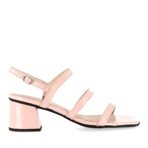 HARLO H-5604 - NUDE PATENT LEATHER Velcro Closure Timeless Appeal Shoes