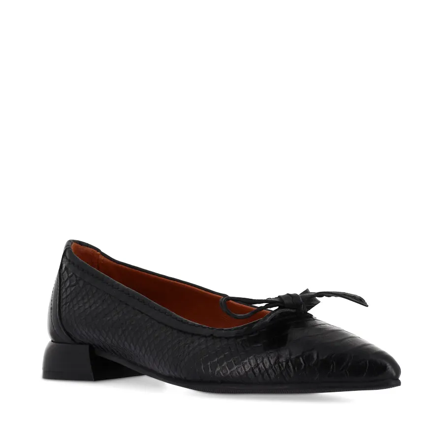 Trend Motion TIANA - BLACK REPTILE EMBOSS LEATHER