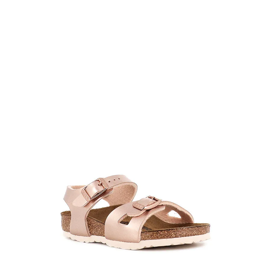 Light Design suede upper RIO KIDS BIRKO-FLOR NARROW - ELECTRIC MET COPPER