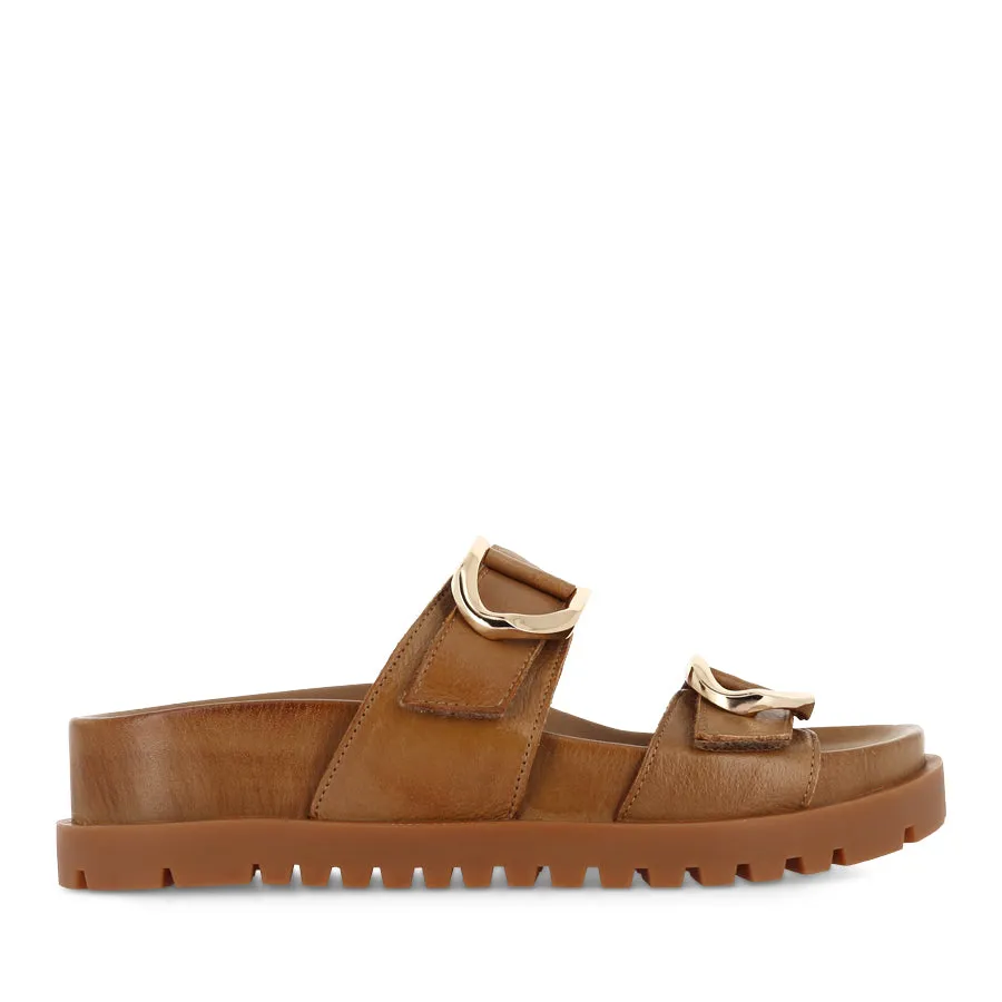 ULLANA - TOFFEE LEATHER Durable Build Everyday Routine