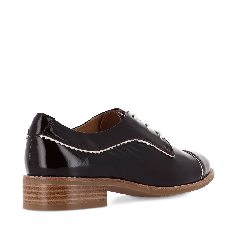 Comfortable Office Slip-ons Stitched Detailing ALPOPO - BORDO PATENT