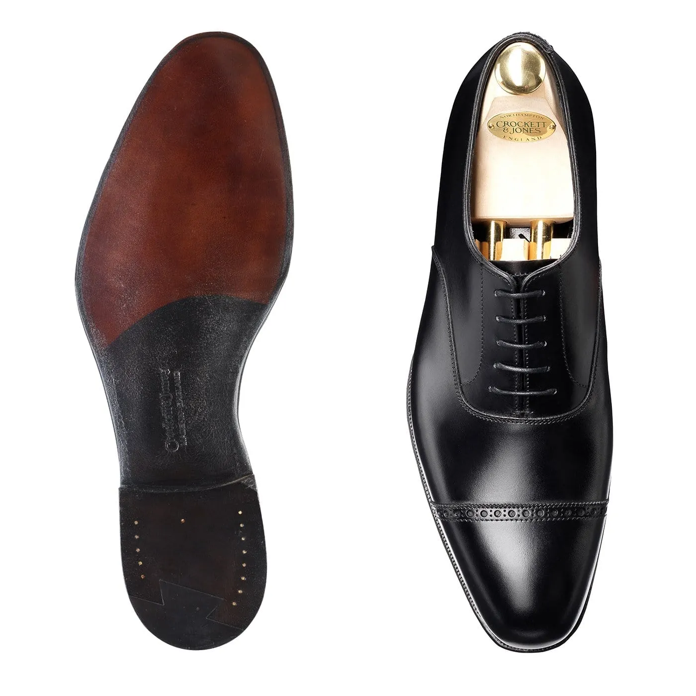 Belgrave Black Calf Split Toe Oxfords