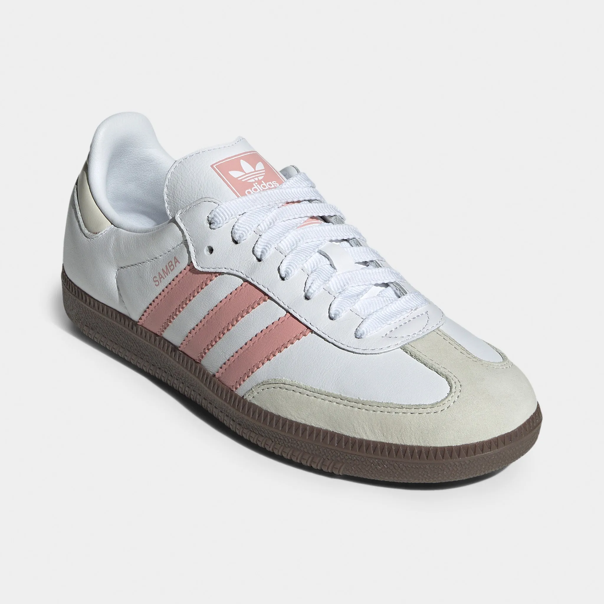 adidas Women's Samba OG White / Wonder Mauve - White Quiet Ground Shock-absorbent look