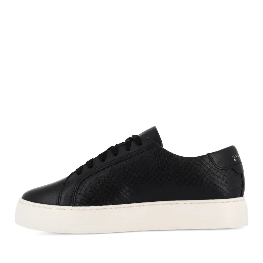 BILLIE II - BLACK EMBOSS LEATHER Padded Step