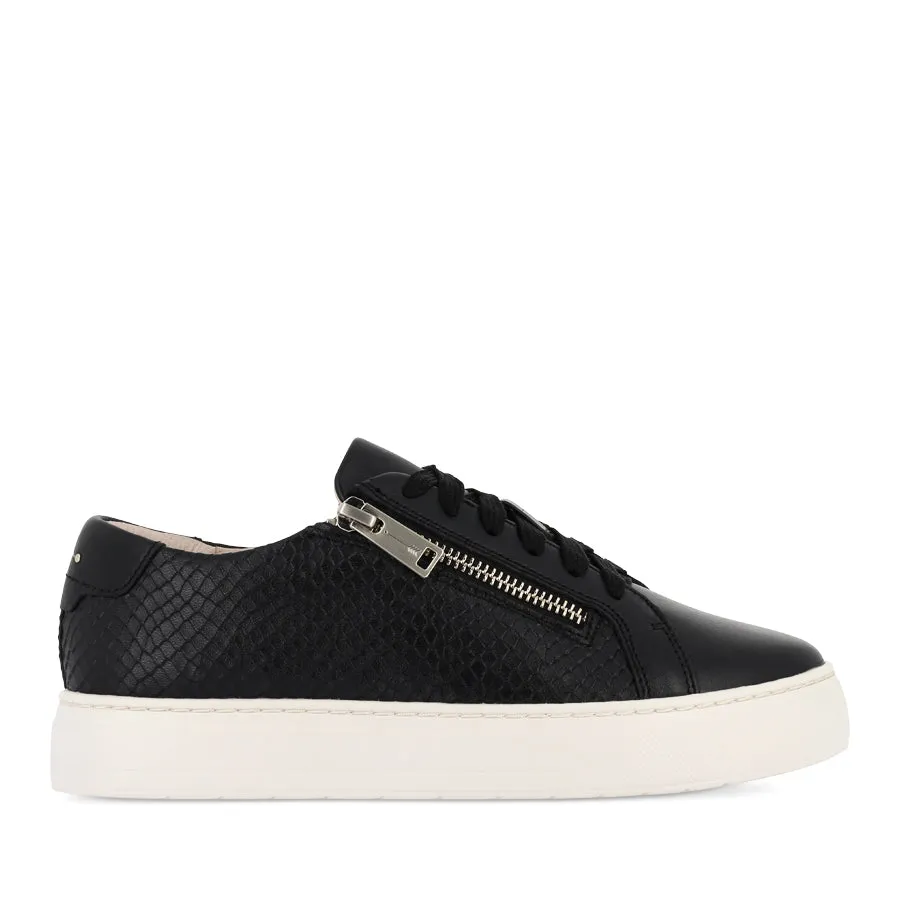BILLIE II - BLACK EMBOSS LEATHER High Top Design