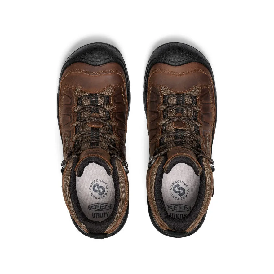 Sculpted wear Men's Targhee IV Waterproof Work Boot (Carbon Toe)  |  Dark Earth/Black