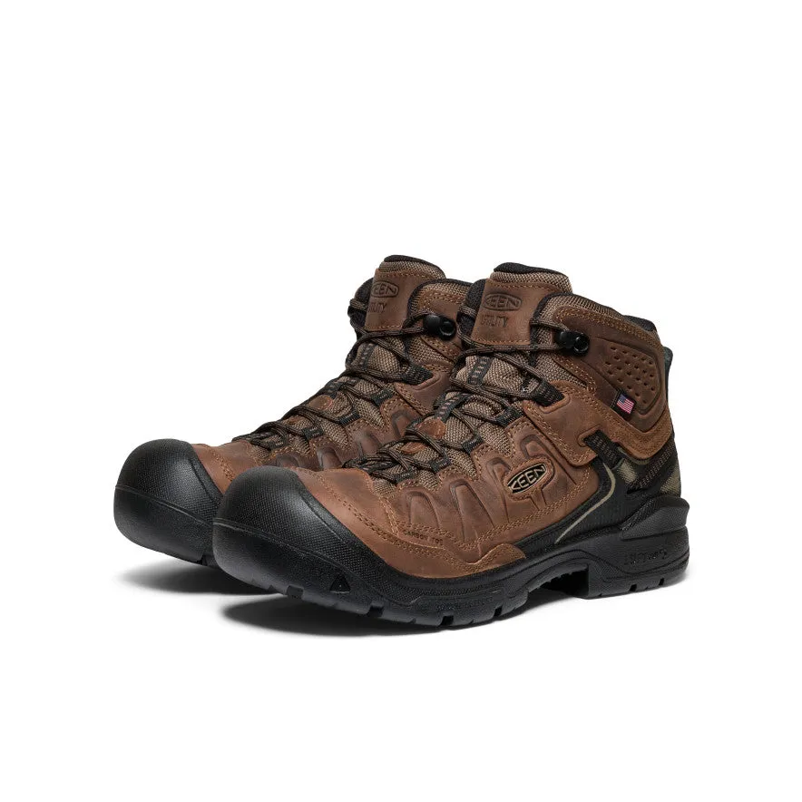 Men's Targhee IV Waterproof Work Boot (Carbon Toe)  |  Dark Earth/Black golf shoes baseball players