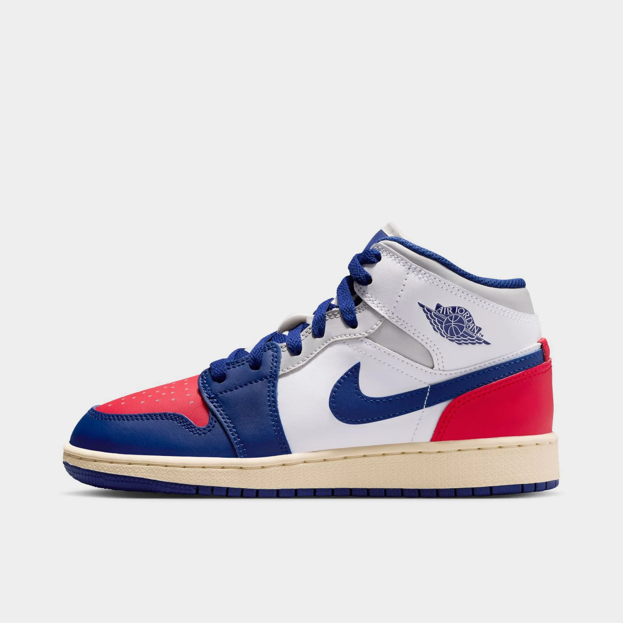 Pro Agility Jordan 1 Mid GS White / Deep Royal Blue - University Red