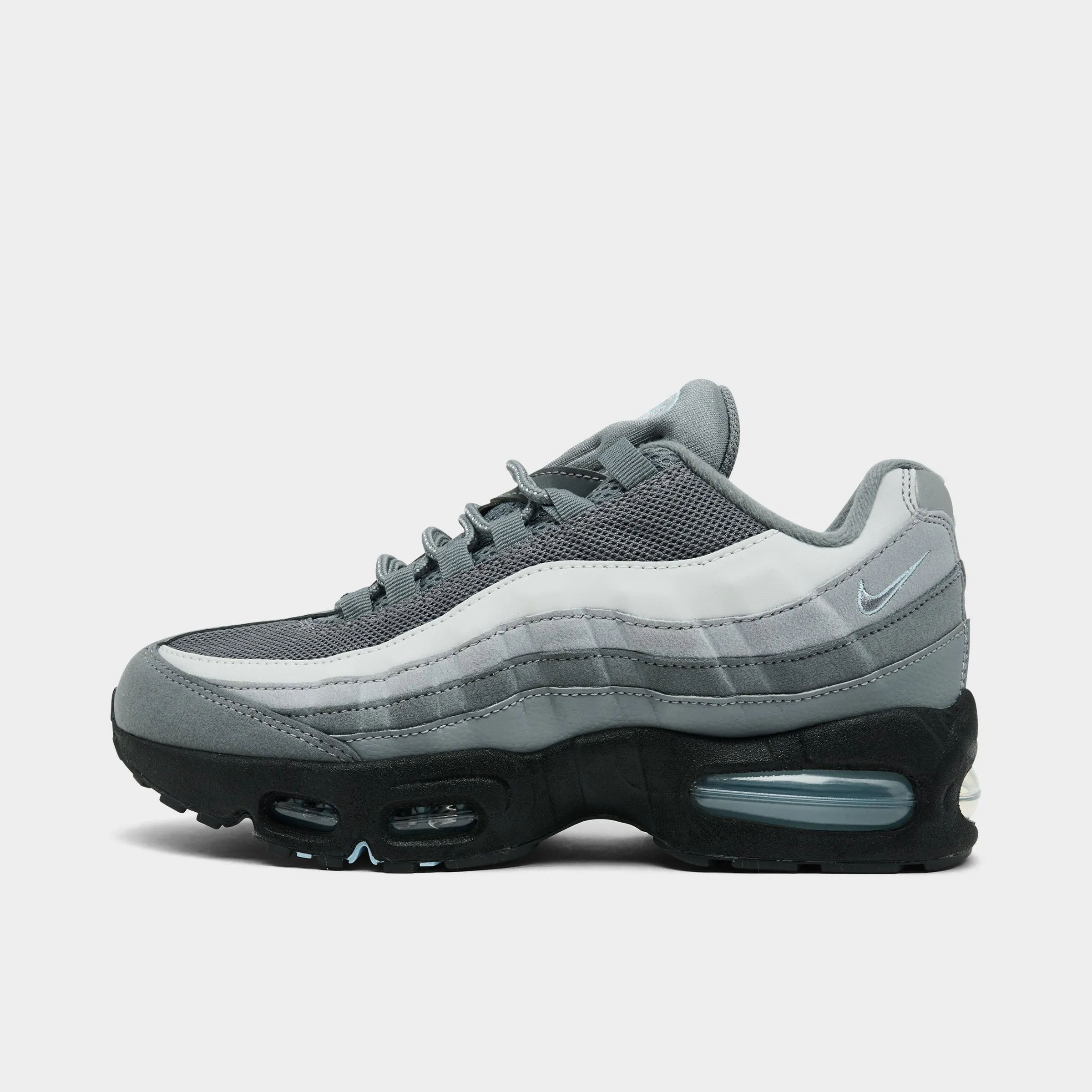 Nike Air Max 95 GS Cool Grey / Psychic Blue Ventilated Collar Design High Traction Grip