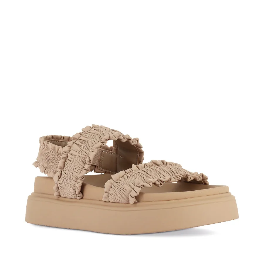 JERRY - BISQUE RUFFLE Fresh Air Chic Vacation Footwear