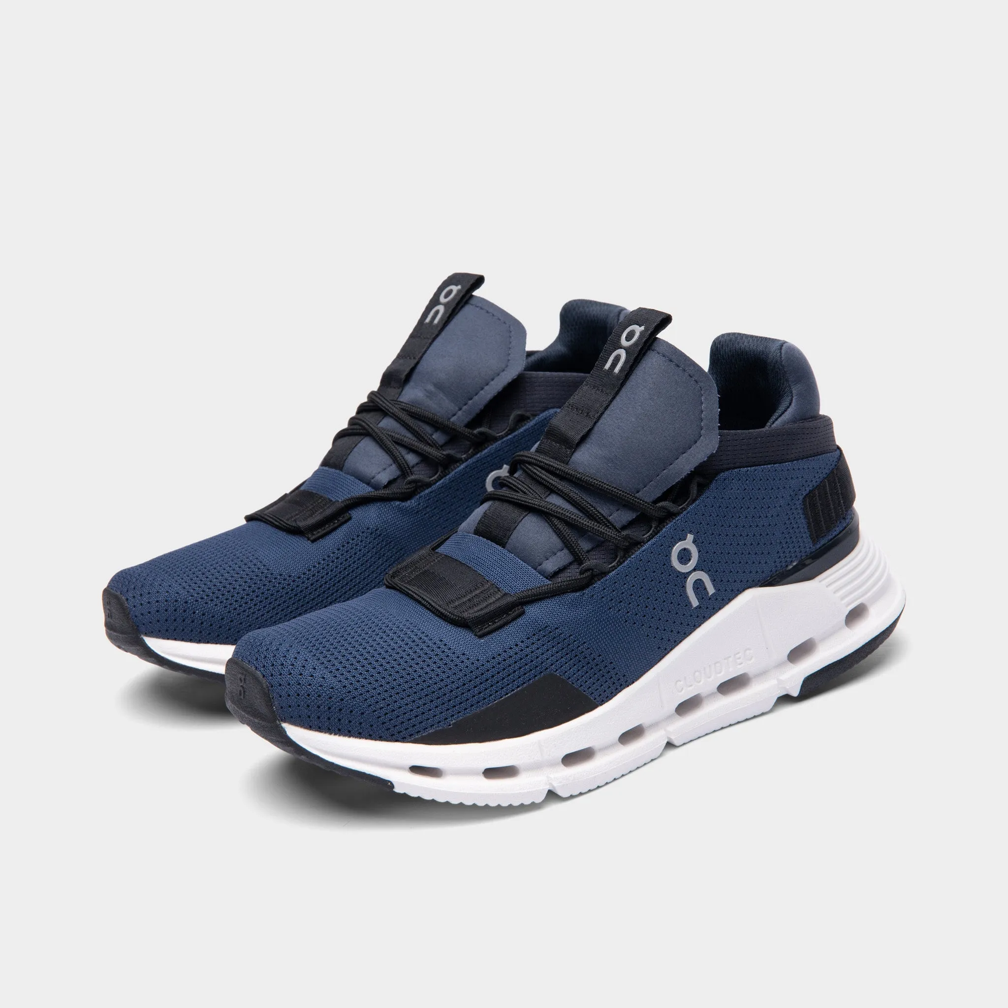 On Women's Cloudnova Navy / White Elastic Lace System
