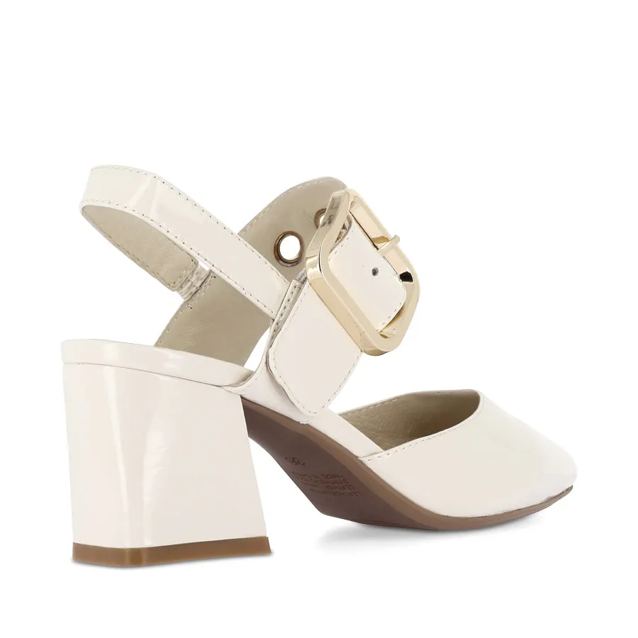 MAGALY - IVORY PATENT LEATHER Light Glow Durable Craftsmanship