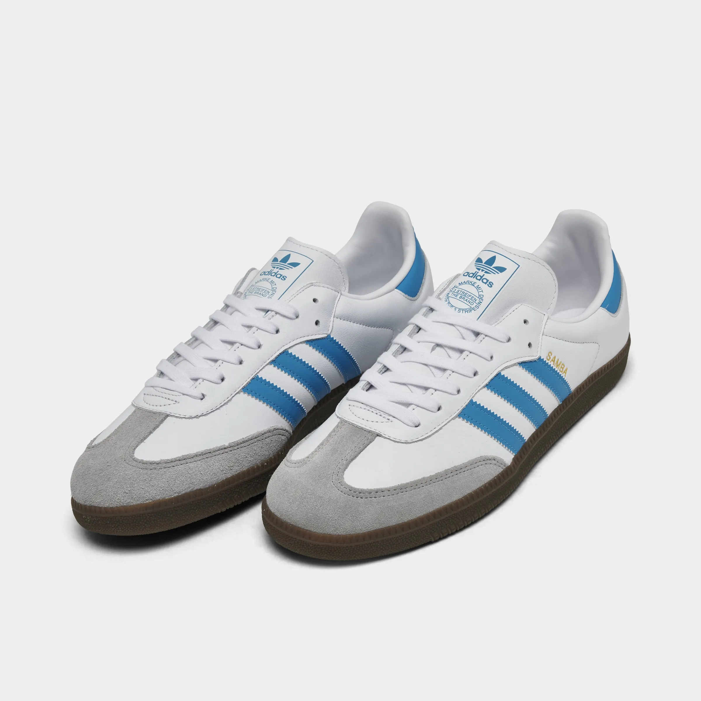 Stretch Knit Upper adidas Samba OG White / Blue - Gum