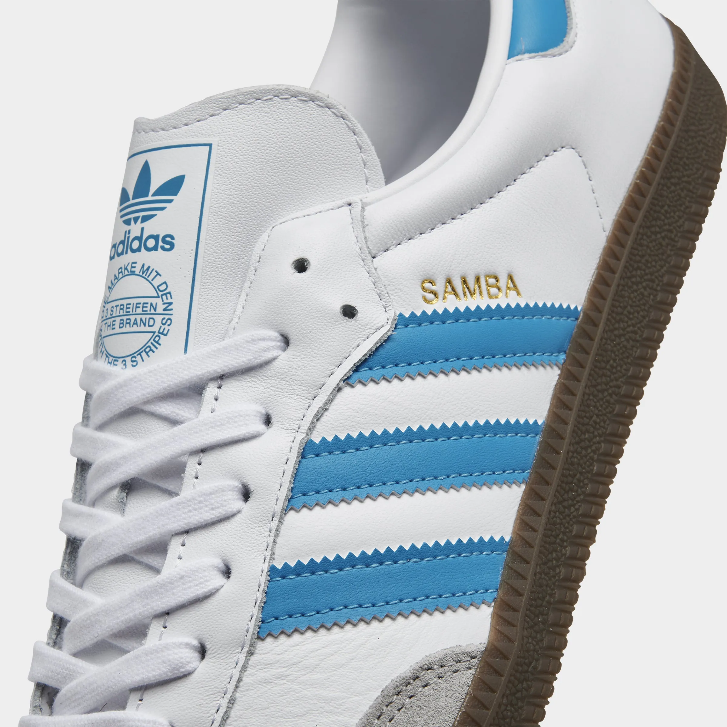 Microfiber Lining Tech Adventure Ready adidas Samba OG White / Blue - Gum