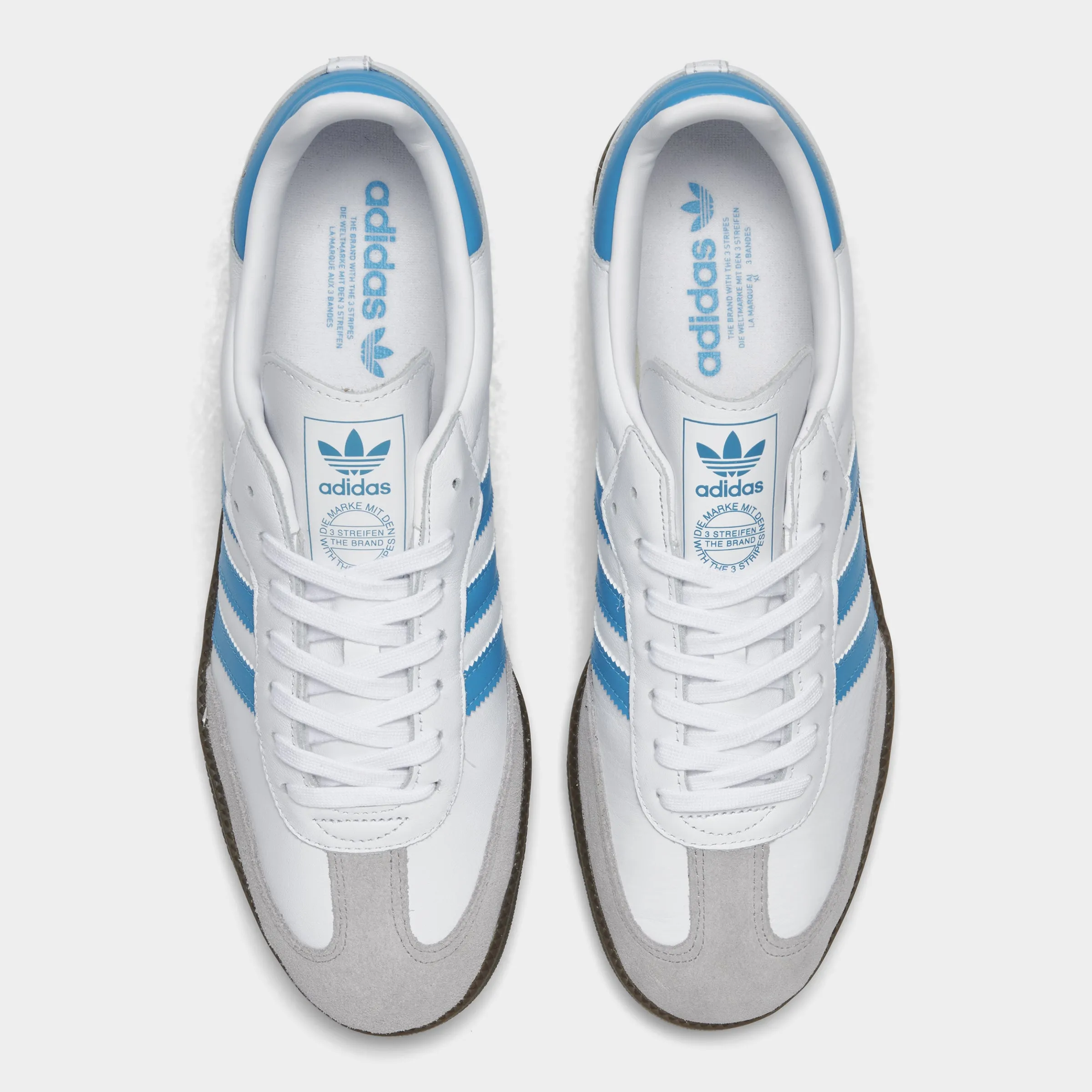 adidas Samba OG White / Blue - Gum Comfort Cushioning Glam traction