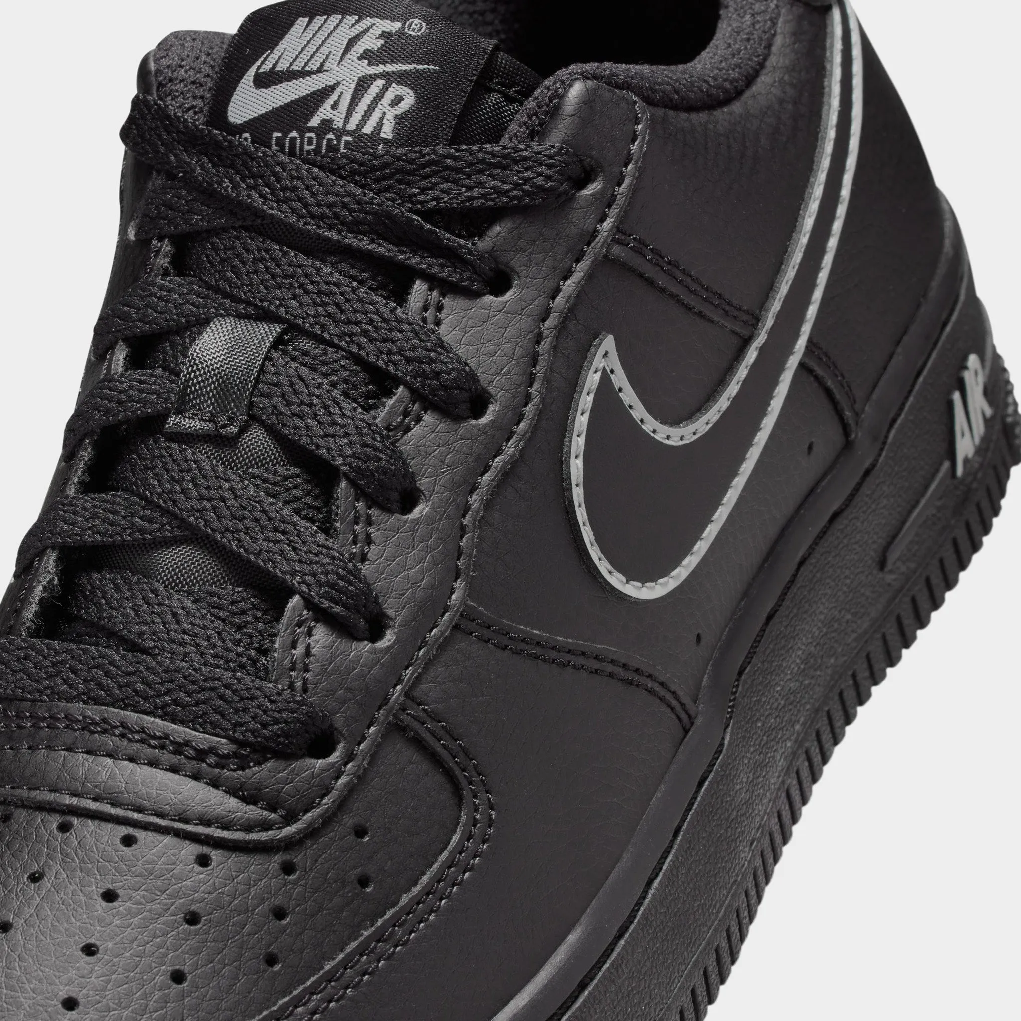 Nike Air Force 1 GS Black / Light Smoke Grey Comfort Linings Light Jump