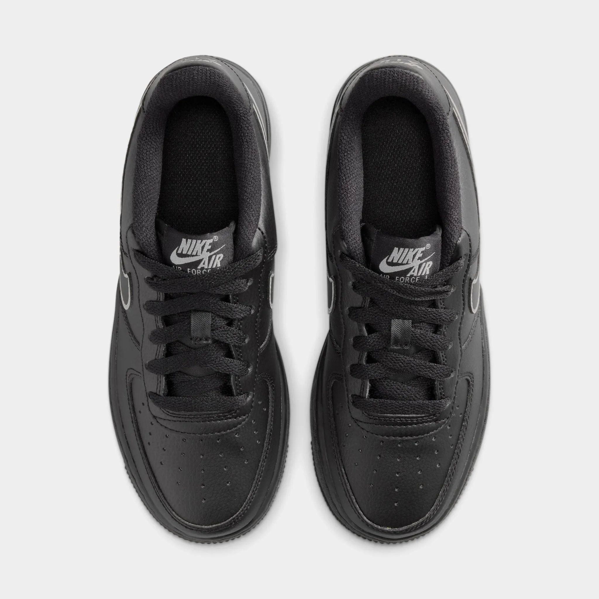 Active Use Flat Outsole Nike Air Force 1 GS Black / Light Smoke Grey