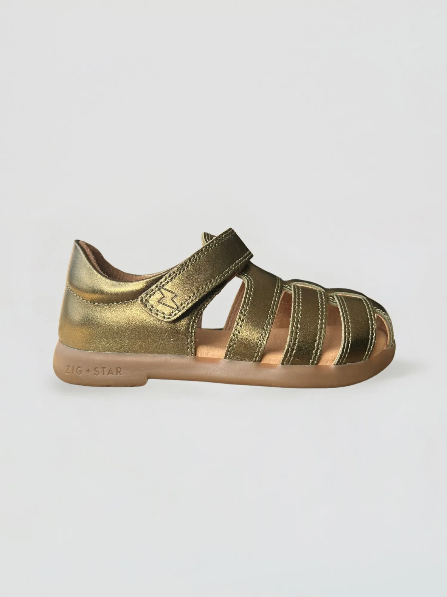 Cosmic Infant Closed-Toe Sandal Bronze Holiday Time