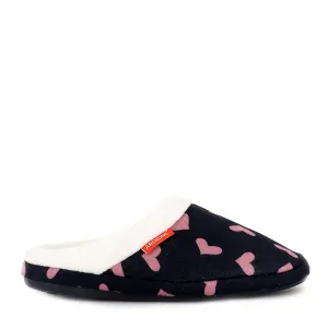 KALLI SLIP ON - NAVY PINK HEARTS Sweat Wicking