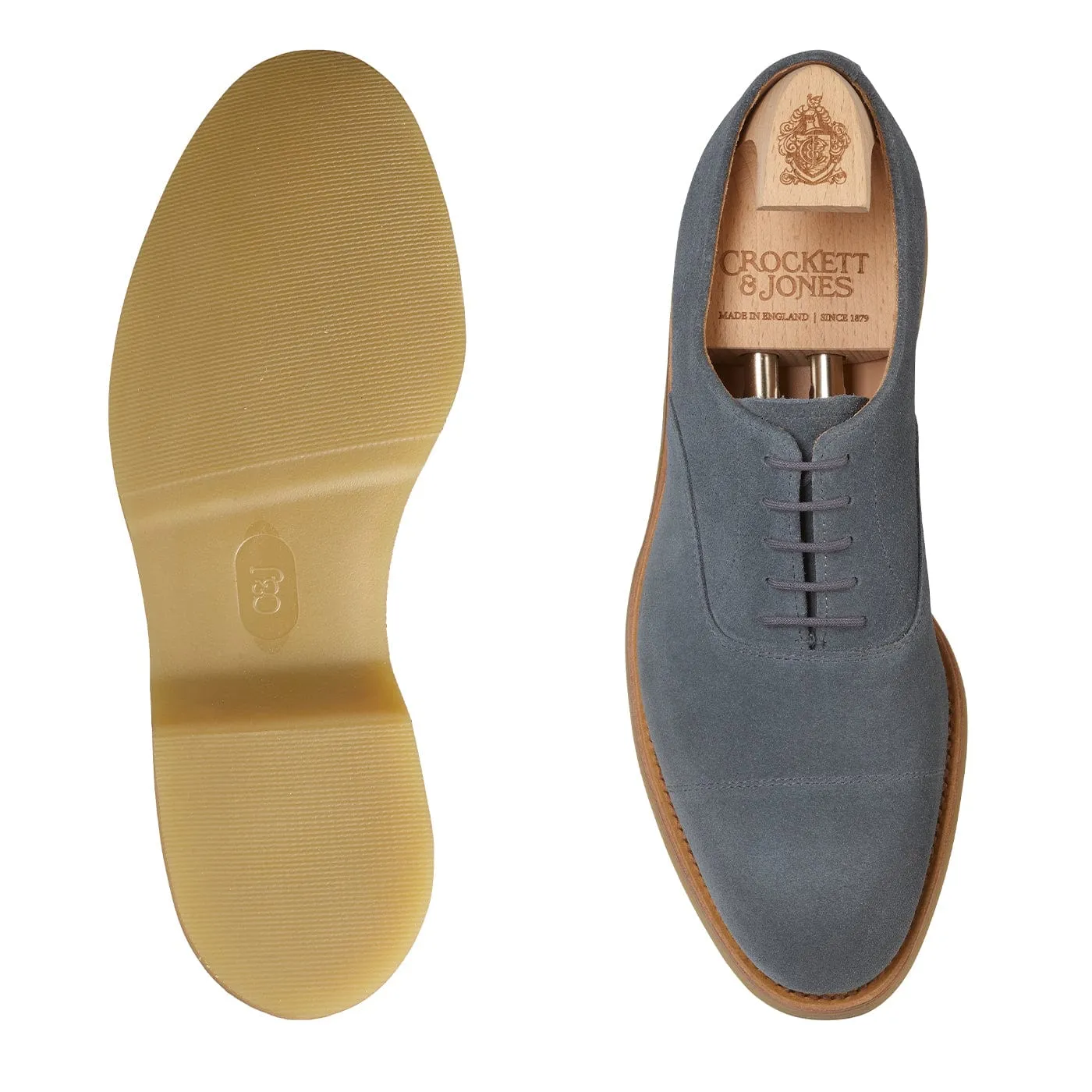 Tresco Pastel Blue Suede Leather Luxe