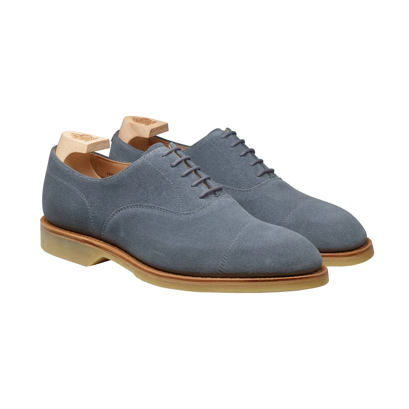 Tresco Pastel Blue Suede British Oxfords