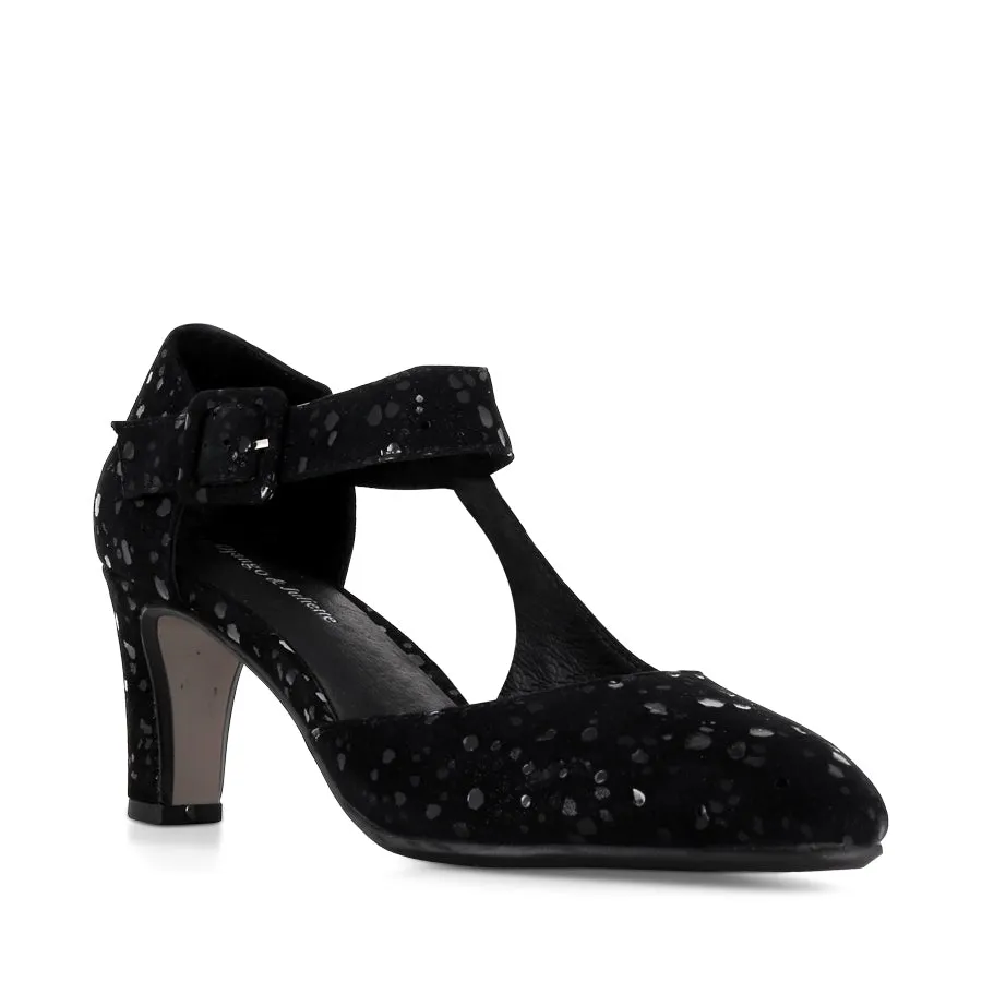 Pot Path TRINITIES - BLACK SPARKLE SUEDE