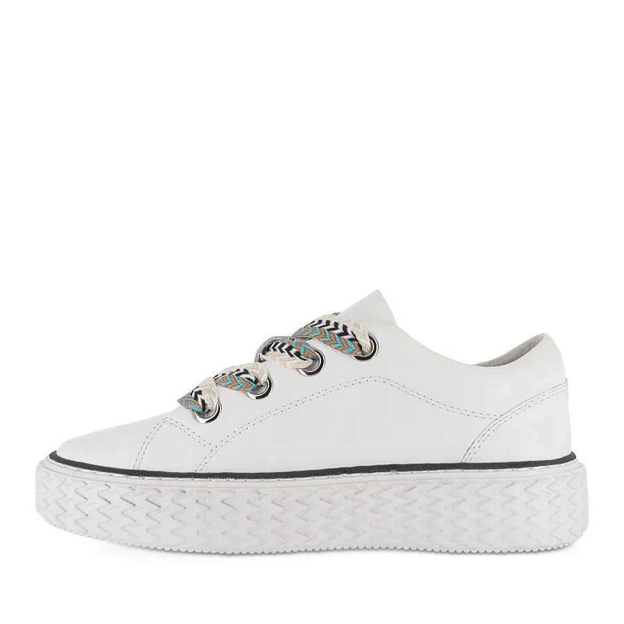 Stretch Material Seamless construction TRINSIC - WHITE LEATHER