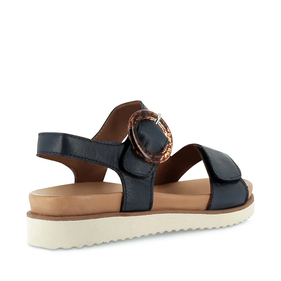 TROVE - NAVY/BEIGE LEATHER skin friendly Light cushion