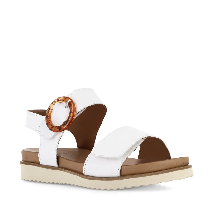 Practical Outdoor Shoes Chic Style TROVE - WHITE/BEIGE LEATHER