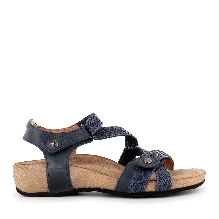 TRULIE - NAVY LEATHER Travel sandals Easy Glam