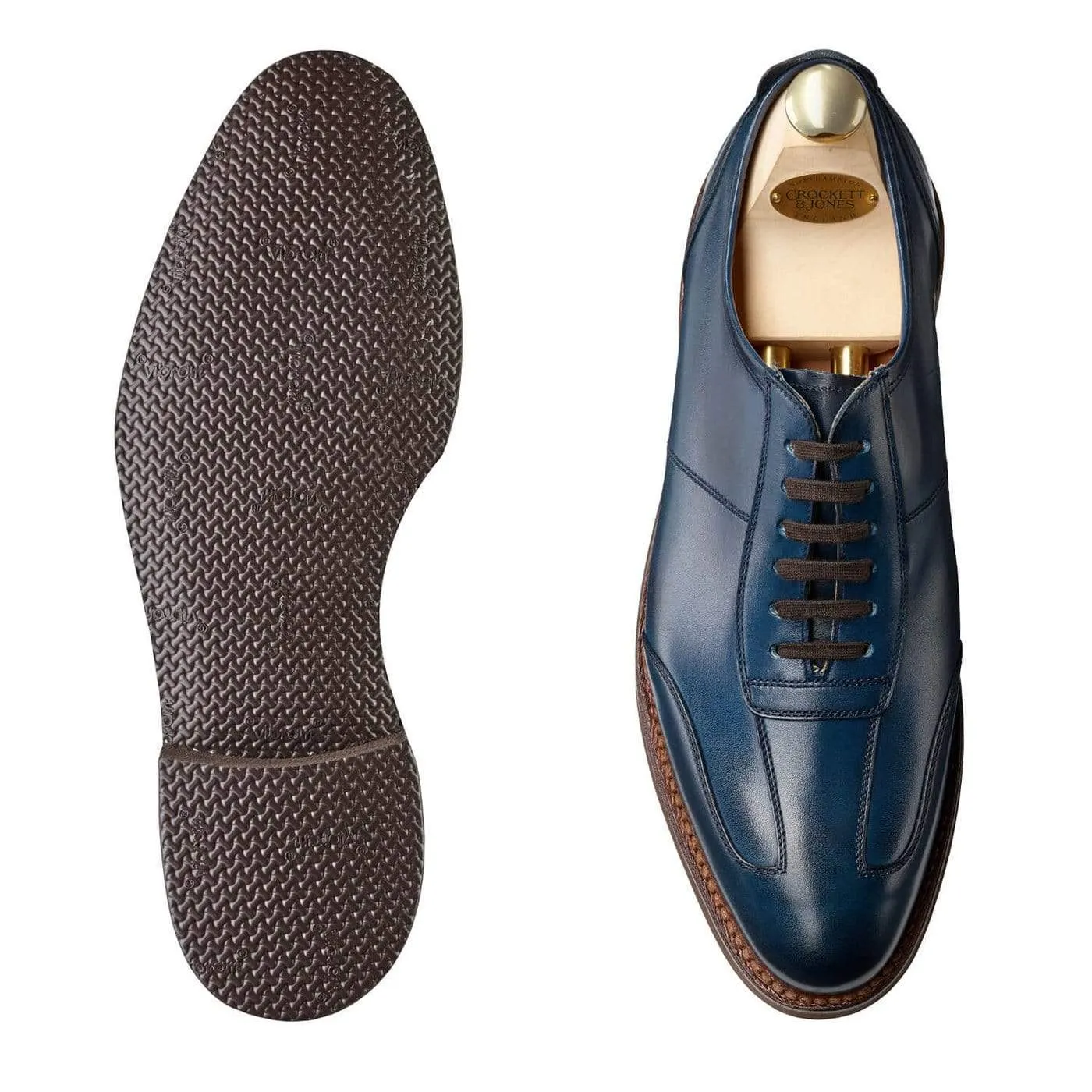 Chic Style Shoes Interview Oxfords Truro Blue Burnished Calf