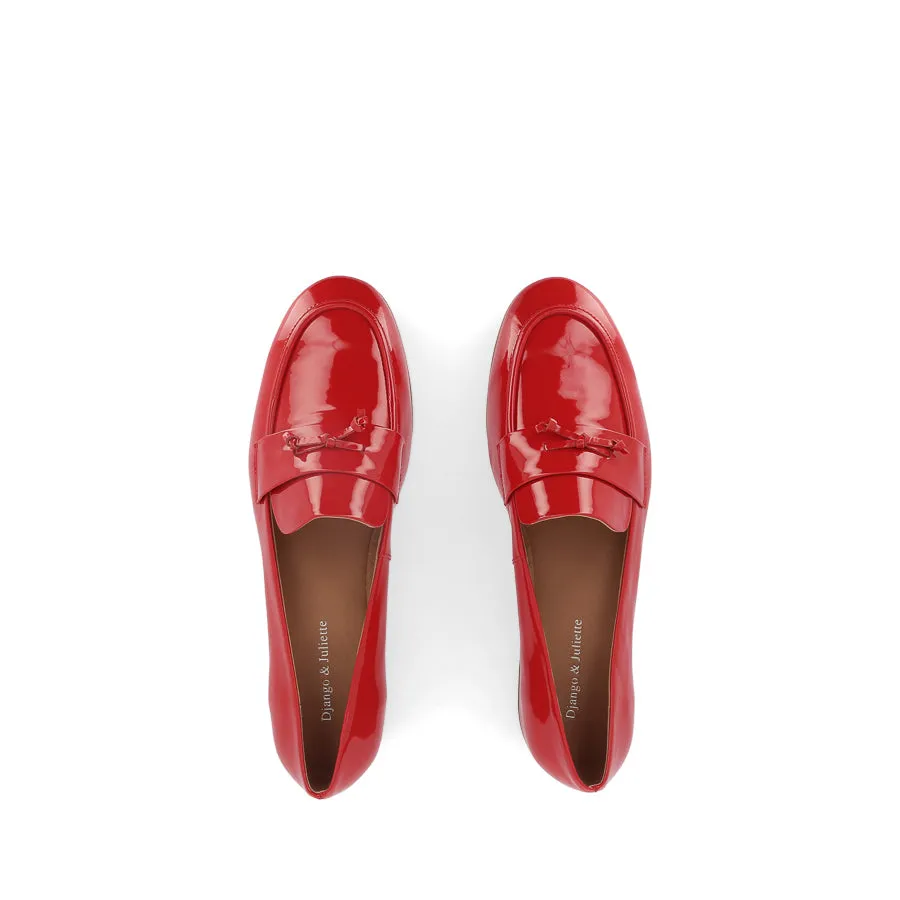 ULEENA - NEW RED PATENT LEATHER Padded collar Compact