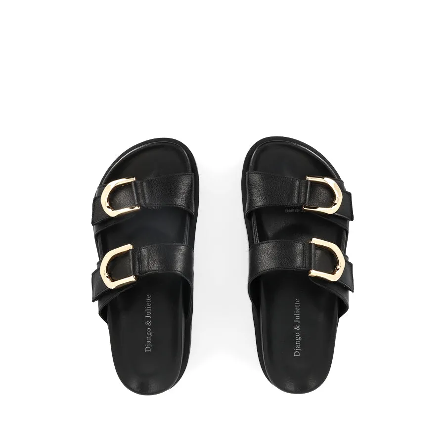 ULLANA - BLACK BLACK LEATHER Sun Day Stable Stride