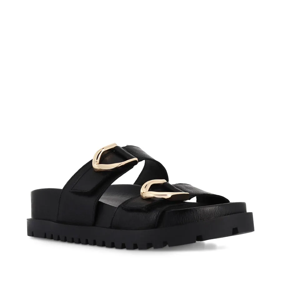 ULLANA - BLACK BLACK LEATHER Flexible Step
