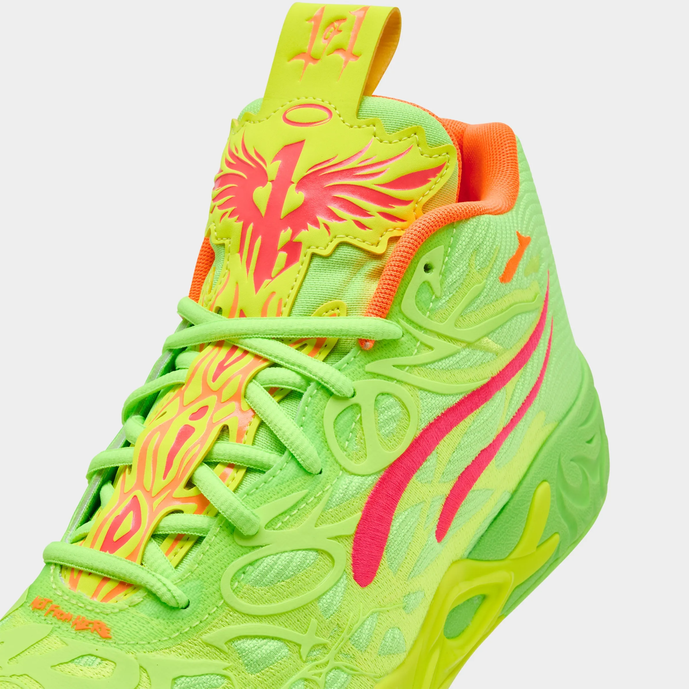 PUMA x LaMelo Ball MB.04 Yellow Alert / Green Glare - Pink Alert LeatherDurability