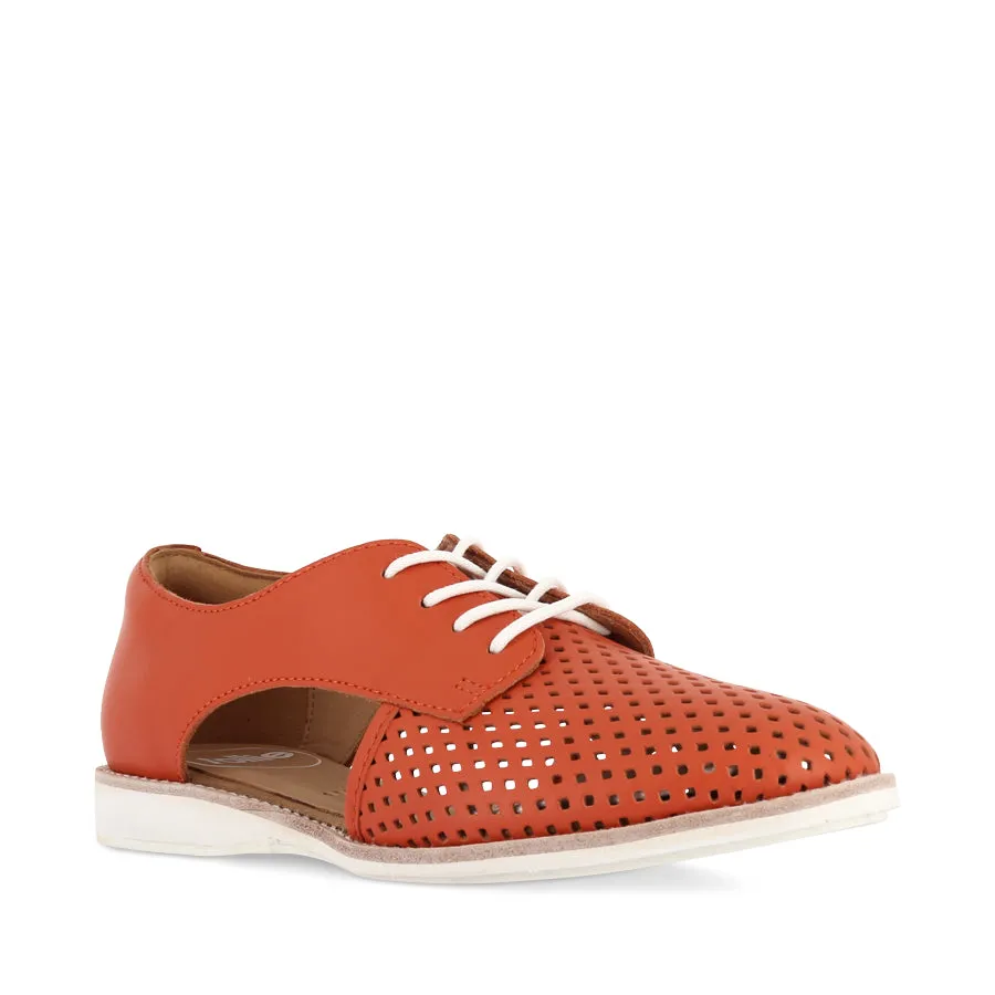 Writer??s Footwear Investor Meeting SIDECUT PUNCH - TANGERINE LEATHER