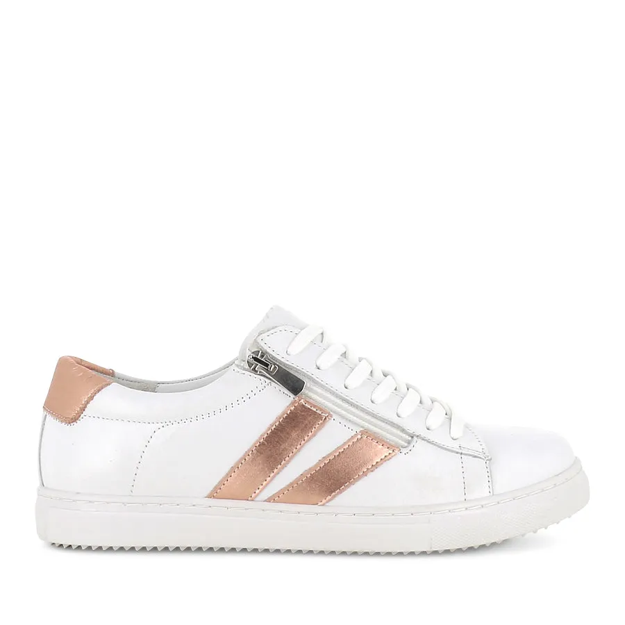 walking shoes Active ULTIMATE - WHITE/GOLD LEATHER