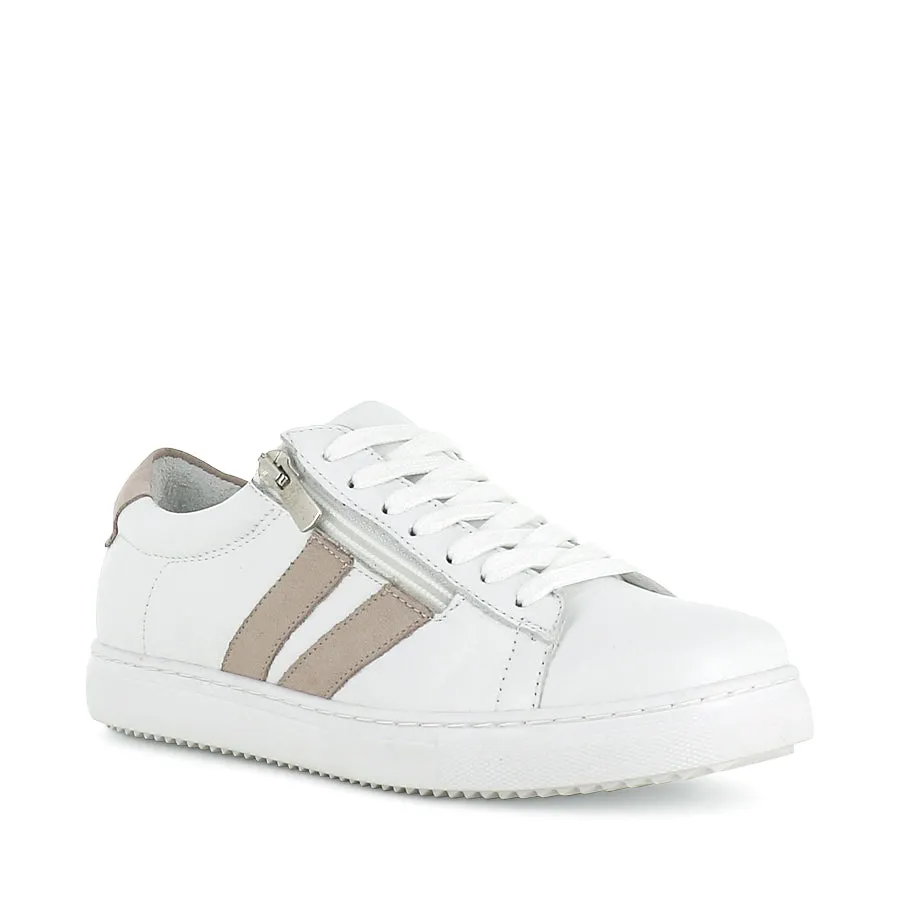 Premium cushioning ULTIMATE - WHITE/TAUPE LEATHER