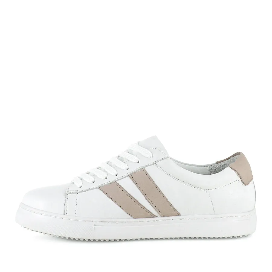 ULTIMATE - WHITE/TAUPE LEATHER City Step Street Choice