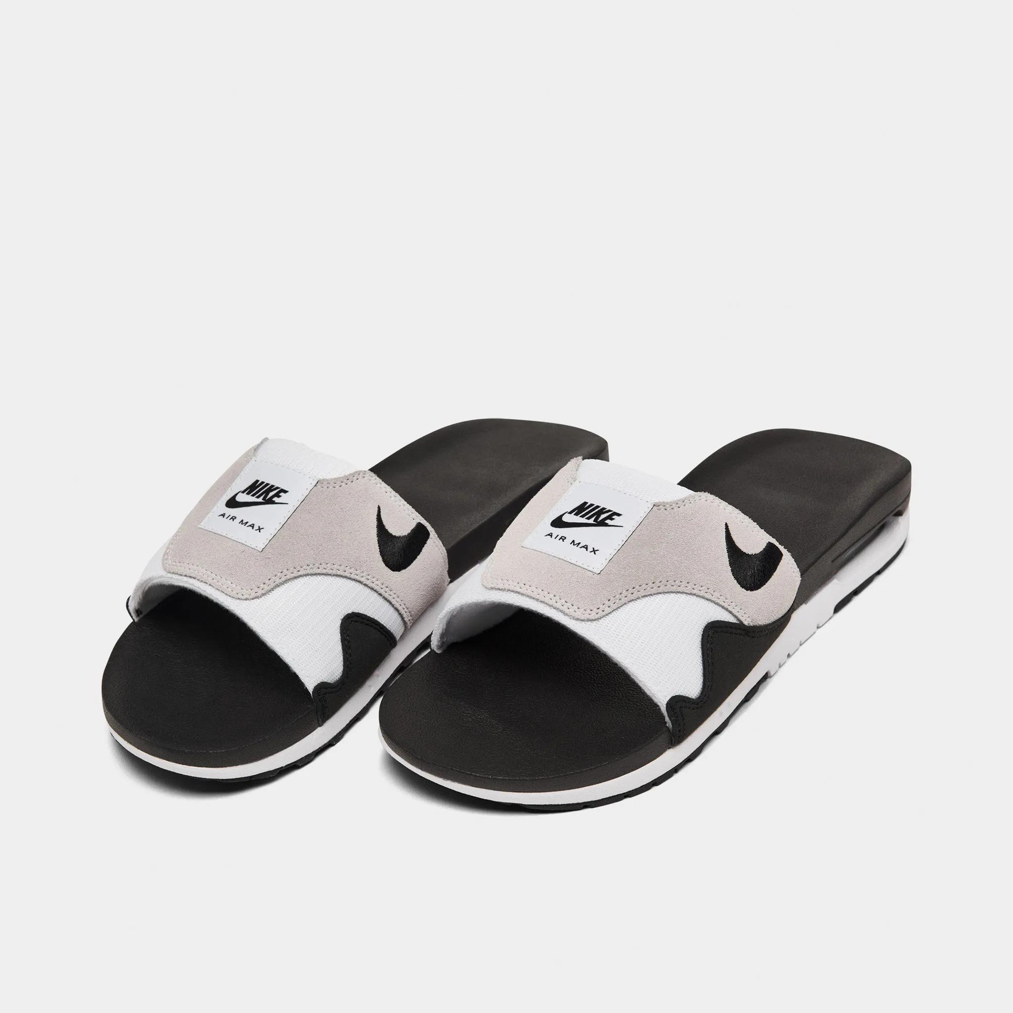 Foam Base Shock Ride Nike Air Max 1 Slide White / Black - Neutral Grey
