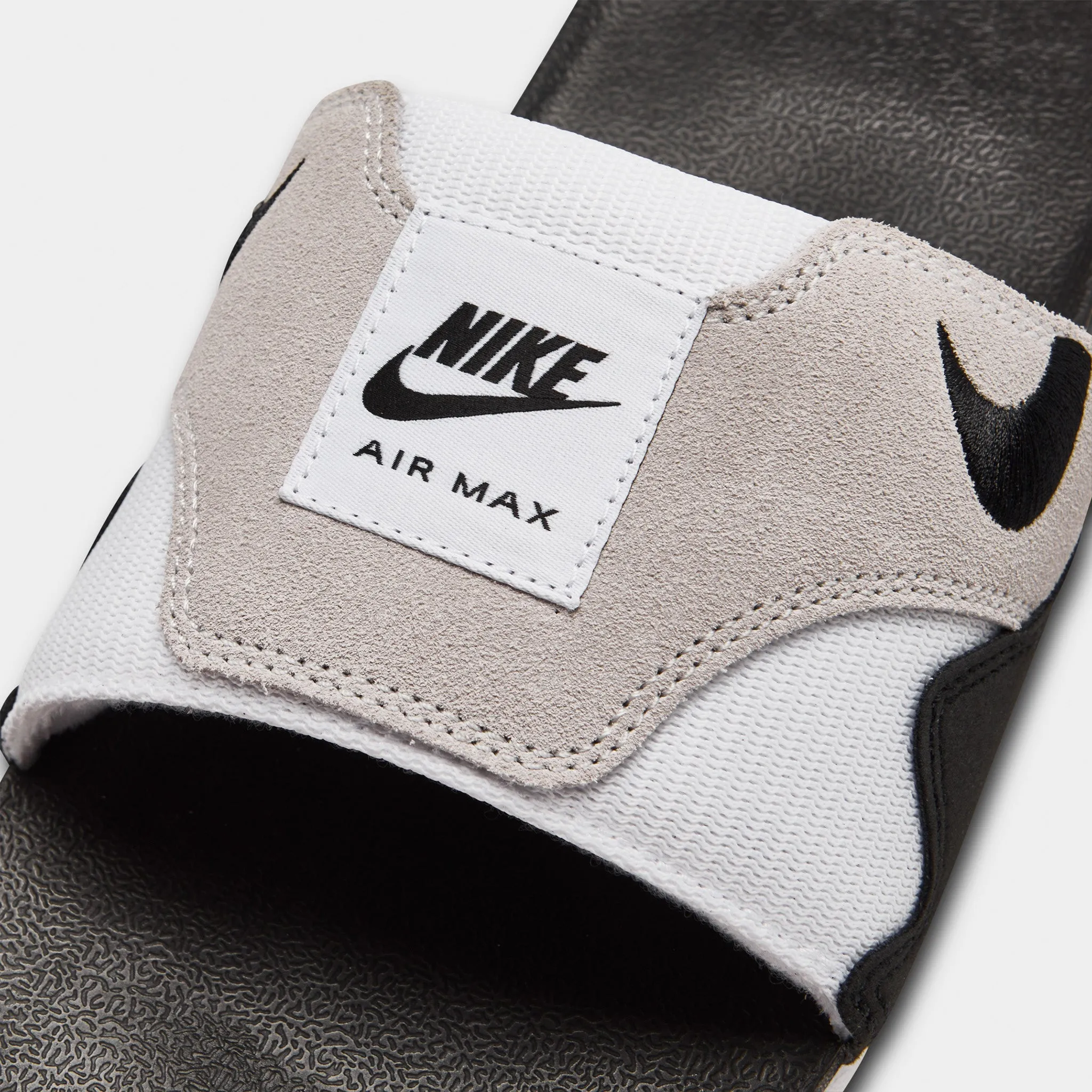 Nike Air Max 1 Slide White / Black - Neutral Grey Comfort Soles Layered Chic