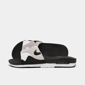 Compact Comfort windproof Nike Air Max 1 Slide White / Black - Neutral Grey