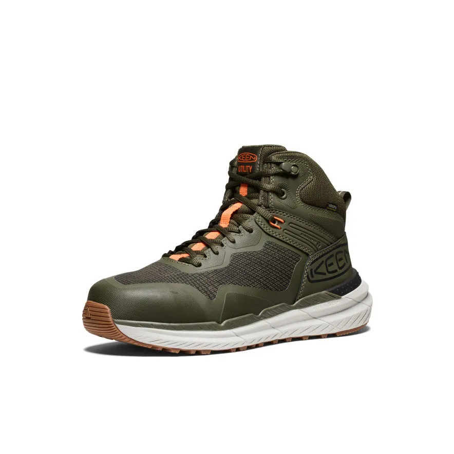 Flexible Lining lace - closure Men's Synchro Waterproof Work Boot (Carbon Toe)  |  Forest Night/Gum