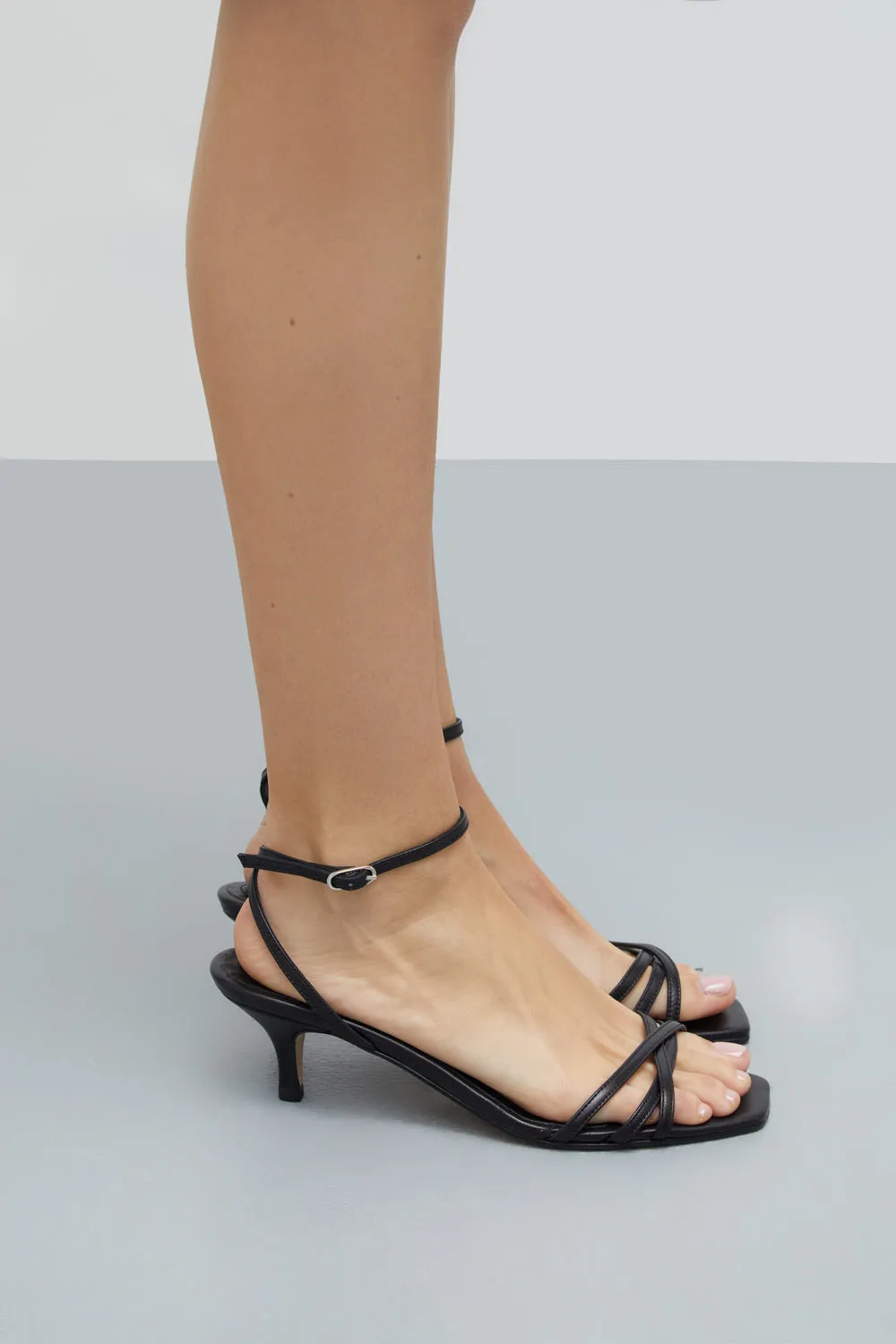 Soft Sole Uma Sandals in Black Leather