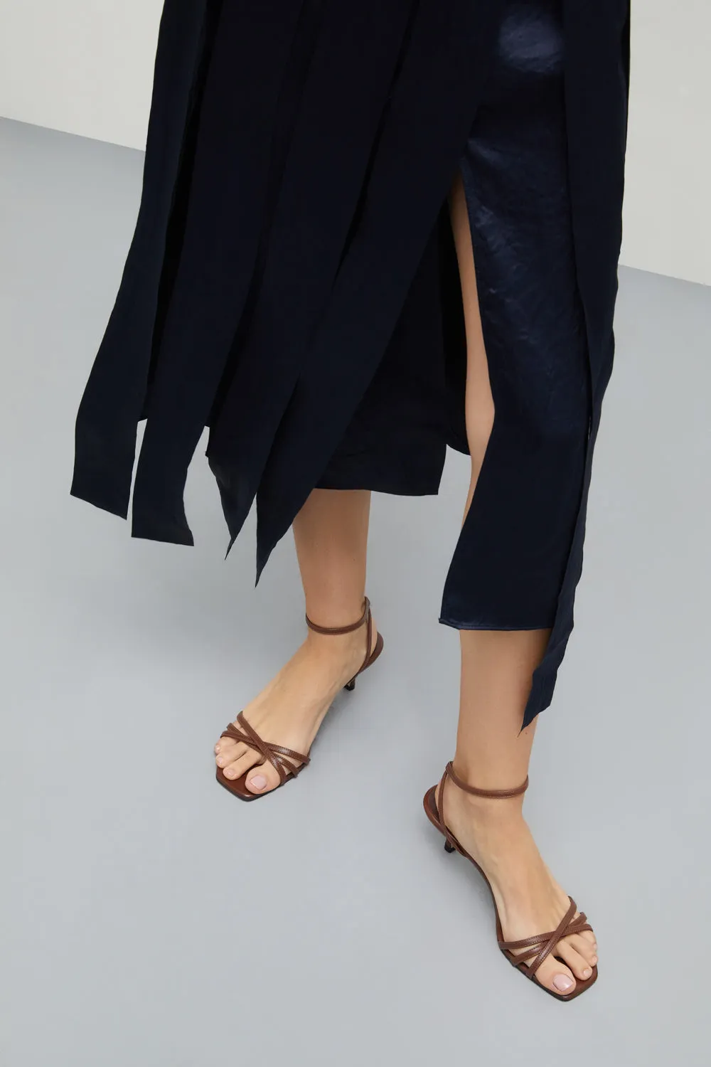Peak Mood Light Design Uma Sandals in Chocolate Leather